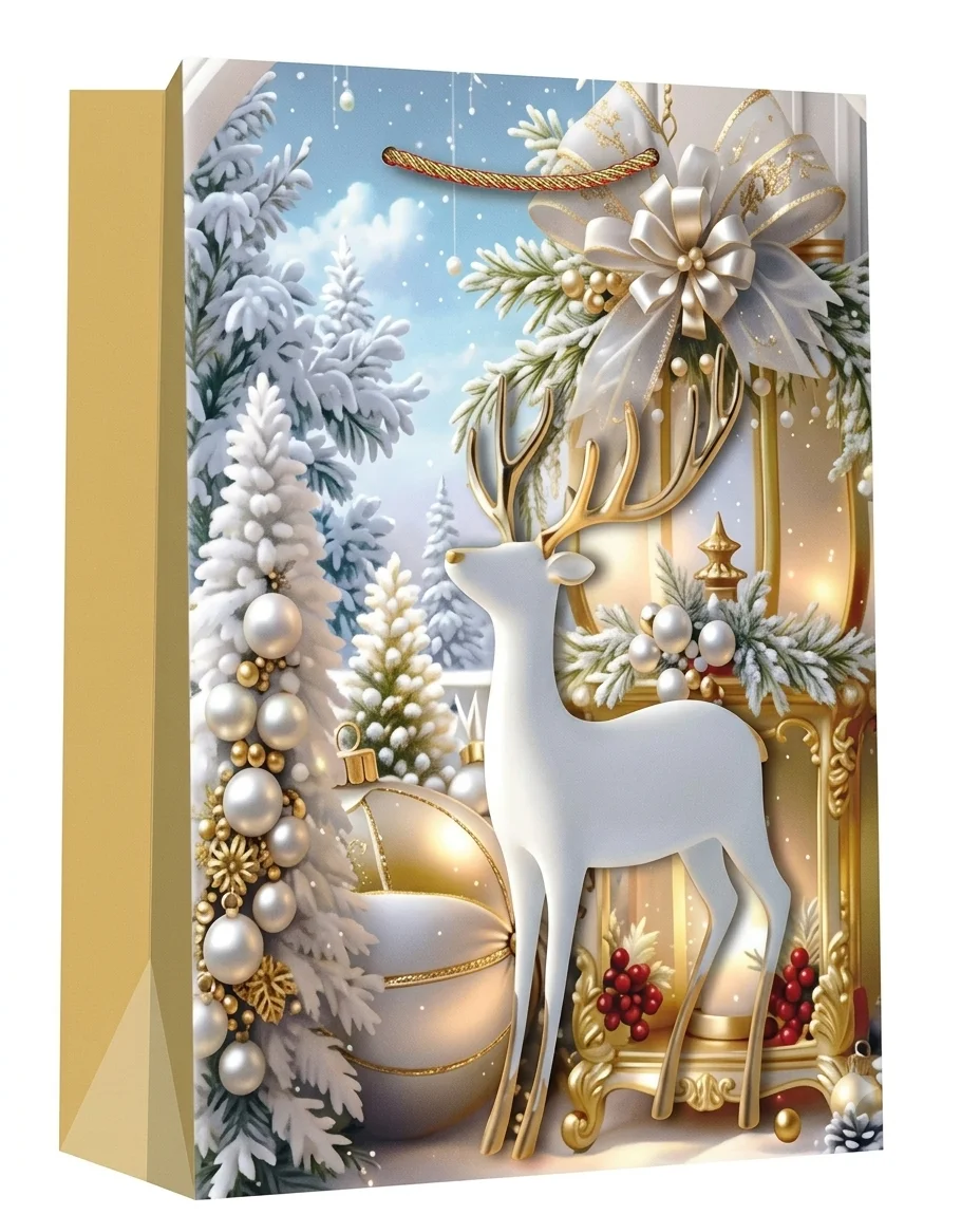 3 x L Christmas Bags with Handle for Gifting - SD-393L-4