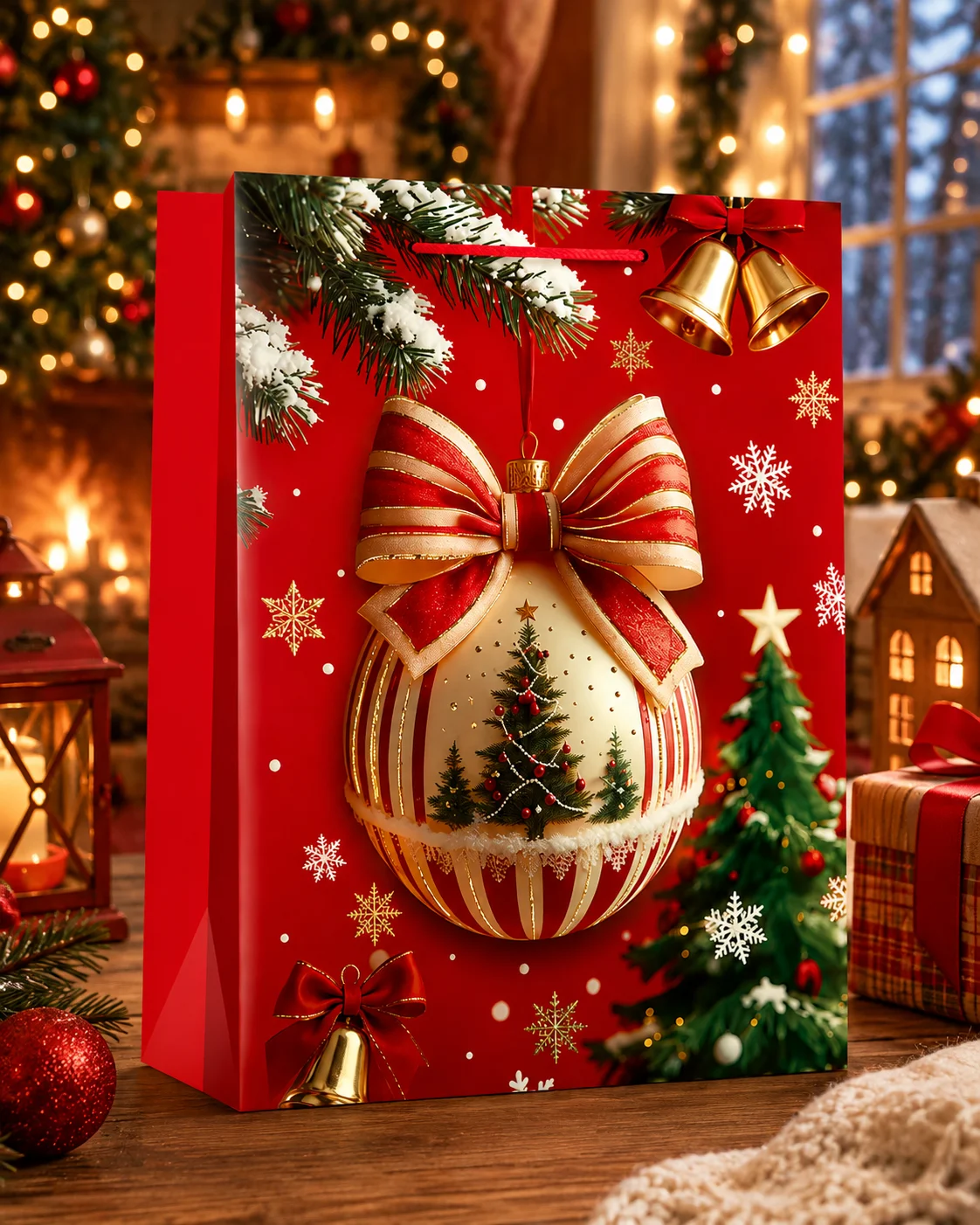 3 x M Christmas Bags with Handle for Gifting - SD-394M-2 - Image 2