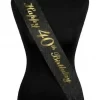 Happy 40th Birthday Black Glitter Sash