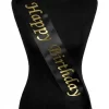 Black "Happy Birthday" Sash