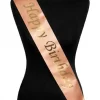 Peach "Happy Birthday" Sash