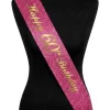 Happy 60th Birthday Pink Glitter Sash