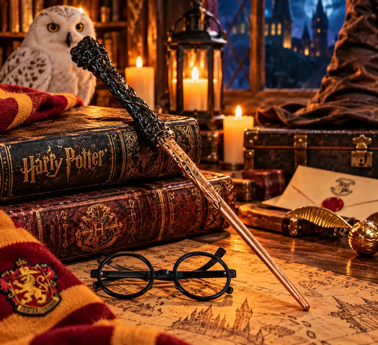 Harry Potter Wand & Round Glasses Set - Image 2