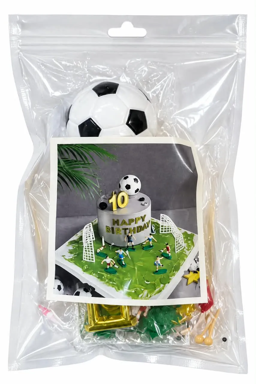 Football Soccer Cake Toppers Set - Image 2